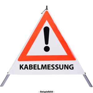 Faltsignal - Gefahrenstelle mit Text: KABELMESSUNG