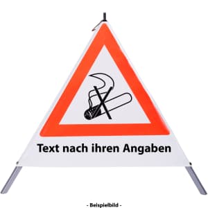 Faltsignal - Rauchverbot mit Text nach Ihren Angaben