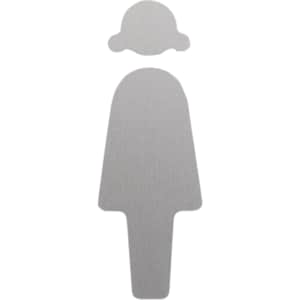 Relief-Piktogramm / Schild Damen aus Aluminium