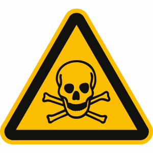 Warnung vor giftigen Stoffen nach ISO 7010 (W 016)