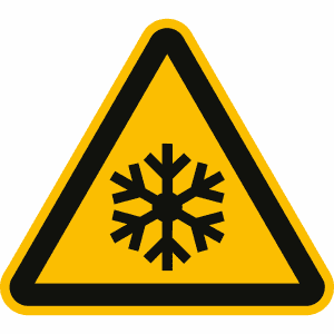 Warnung vor niedriger Temperatur nach ISO 7010 (W 010)