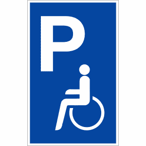 Parkplatzschild P Behindertenparkplatz Schild