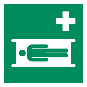 Krankentrage nach ISO 7010 (E 013)