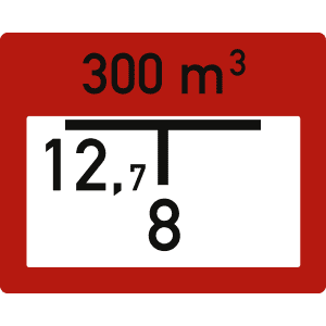 Löschwasserbehälter (B2) zur Brandschutzbeschilderung nach DIN 4066