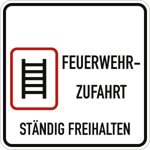 Feuerwehrzufahrt ständig freihalten (Variante III)