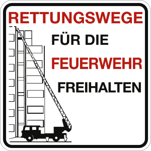 Rettungswege für Feuerwehr