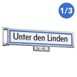 Berliner Straßennamenschild Einschub