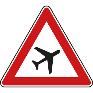 Flugbetrieb, Aufstellung links - Verkehrsschild VZ 101-20