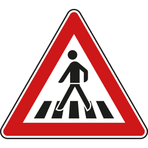 Fußgängerüberweg, Aufstellung rechts - Verkehrsschild VZ 101-11