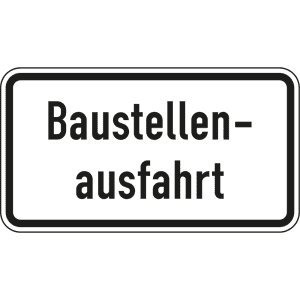 Baustellenausfahrt - Verkehrsschild VZ 1007-33