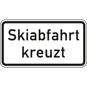 Skiabfahrt kreuzt - Verkehrsschild VZ 1007-55