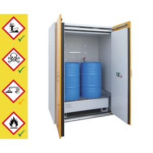 Sicherheits-Fass-Schrank für stehende Fässer - storeLAB®