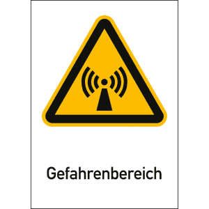 Kombischild Gefahrenbereich (ISO 7010)