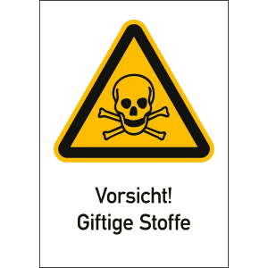 Kombischild Vorsicht! Giftige Stoffe (ISO 7010)