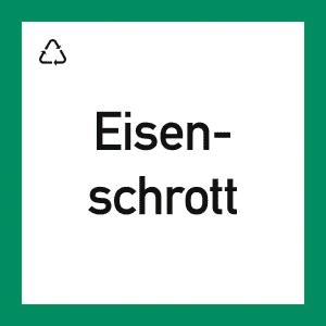 Wertstoffkennzeichnung "Eisenschrott"