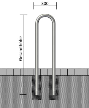 Universalbügel aus Edelstahl, Ø 48 mm