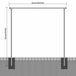 Teppichklopfgerüst, Ø 48 oder 60 mm