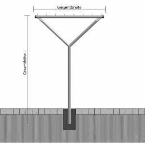 Wäschetrockengerüst Y-Form, Ø 60 mm