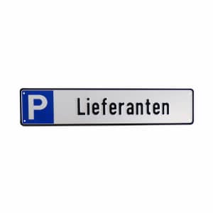 Schild Lieferantenparkplatz