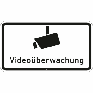 Videoüberwachung - Verkehrsschild VZ 2841