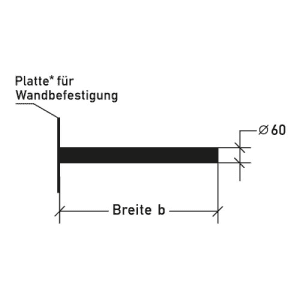 Ausleger für Wandbefestigung - Variante 1