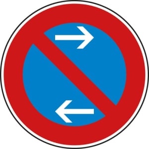 Schild Eingeschränktes Haltverbot Mitte  - VZ 286-31