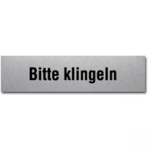 Textschild - Bitte klingeln (eckig)