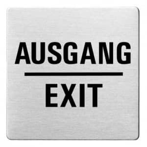 Textschild - Ausgang/Exit (ecken abgerundet)