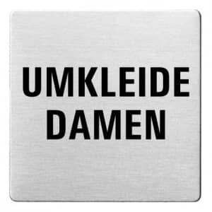 Textschild - Umkleide Damen (ecken abgerundet)