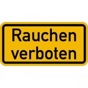 Rauchen verboten reflektierend