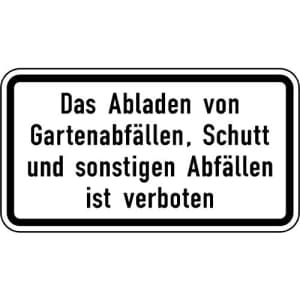 Zusatzzeichen Das Abladen von... ist verboten VZ 2503