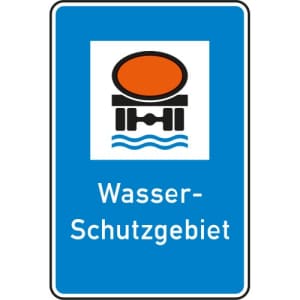 Wasserschutzgebiet Schild gemäß StVO - Verkehrszeichen 354