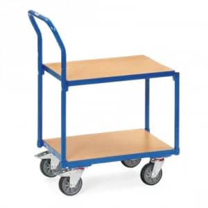 Etagenroller mit 2 Holzbodenplatten und Schiebebügel  - Tragkraft 250 kg