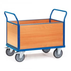 Vierwandwagen mit Holzwänden - Tragkraft 400 / 500 kg