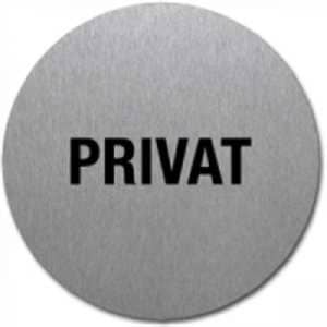 Textschild - Privat (rund) Typ 2