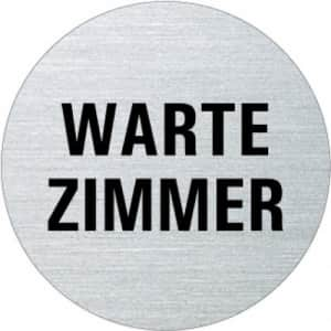 Textschild - Wartezimmer (rund)