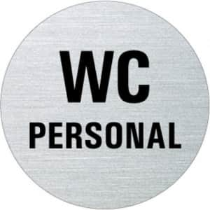 Textschild - WC Personal (rund)