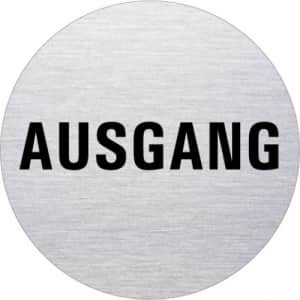 Textschild - Ausgang (rund) Typ 1