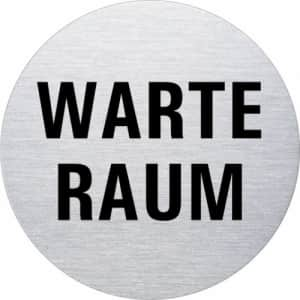 Textschild - Warteraum (rund)