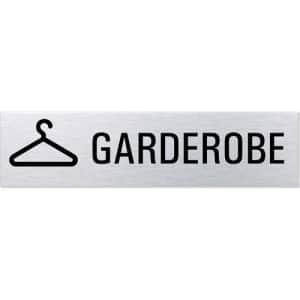 Textschild+Symbol - Garderobe