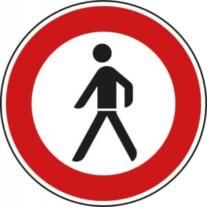 VZ 259 - Verkehrsschild Verbot für Fußgänger
