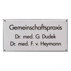 Emaille-Textschild mit Text nach Ihren Angaben