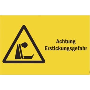 Kombischild Achtung Erstickungsgefahr