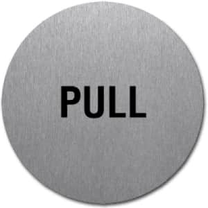 Textschild - Pull (rund)