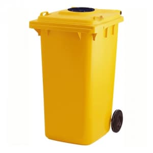 Mülltonne MINI CONTAINER mit Glasrosette - Inhalt 240 Liter