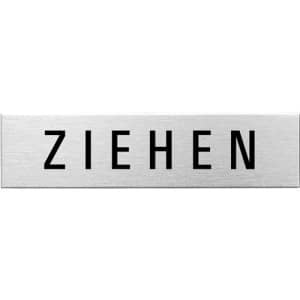 Textschild - Ziehen (eckig) 