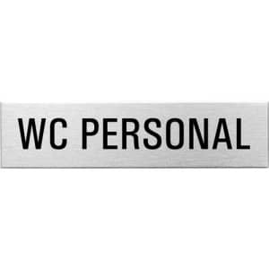 Textschild - WC Personal (eckig)