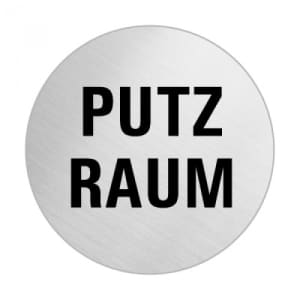 Textschild - Putzraum (rund)