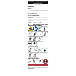 1 Stück Sicherheits- und Gebrauchsanweisung für Teleskopleitern, Weiß, Folie