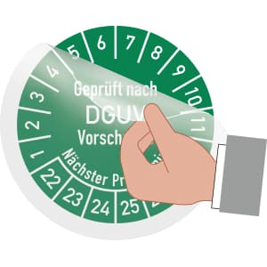 10x Schutzlaminat für Prüfplaketten, ø 30 mm